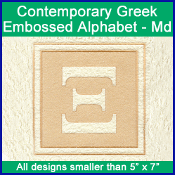 A Contemporary Greek Embossed Alphabet Design Pack
