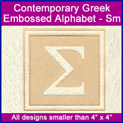 A Contemporary Greek Embossed Alphabet Design Pack