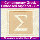 A Contemporary Greek Embossed Alphabet Design Pack