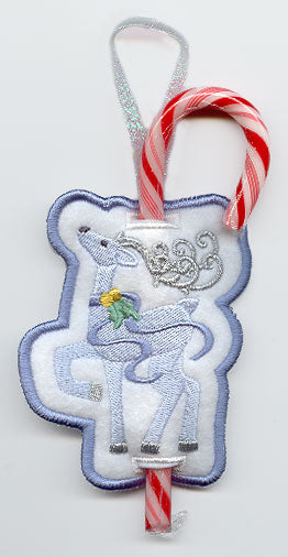 Radiant Reindeer Candy Cane Holder (In-the-Hoop)
