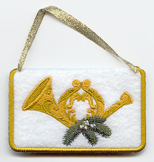 French Horn Gift Card Holder (In-the-Hoop)