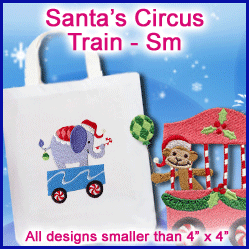 A Santa's Circus Train Design Pack