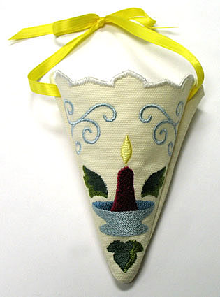 Christmas Candle Treat Cone (In-the-Hoop)