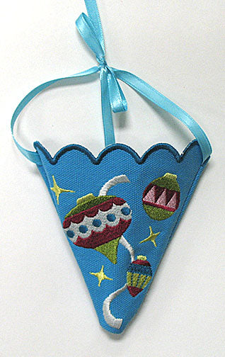 Christmas Ornaments Treat Cone (In-the-Hoop)