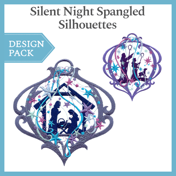 A Silent Night Spangled Silhouettes Design Pack