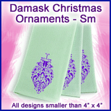 A Damask Christmas Ornaments Design Pack
