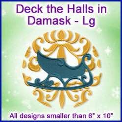 A Deck the Halls in Damask Design Pack