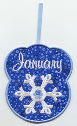 Monthly Towel Topper - January - Snowflake (In-the-Hoop)