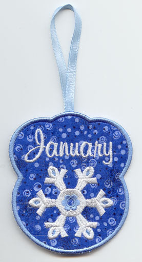 Monthly Towel Topper - January - Snowflake (In-the-Hoop)