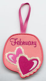 Monthly Towel Topper - February - Hearts (In-the-Hoop)