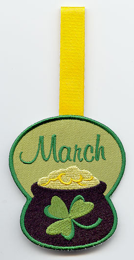 Monthly Towel Topper - March - Pot o' Gold (In-the-Hoop)