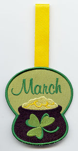 Monthly Towel Topper - March - Pot o' Gold (In-the-Hoop)