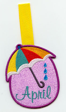 Monthly Towel Topper - April - Showers (In-the-Hoop)