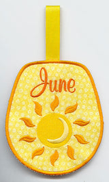Monthly Towel Topper - June - Sun (In-the-Hoop)