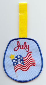 Monthly Towel Topper - July - American Flag (In-the-Hoop)