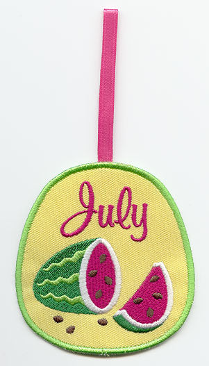 Monthly Towel Topper - July - Watermelon (In-the-Hoop)