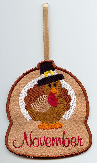 Monthly Towel Topper - November - Turkey (In-the-Hoop)