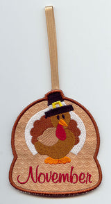 Monthly Towel Topper - November - Turkey (In-the-Hoop)