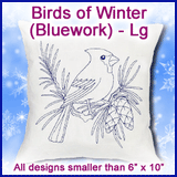 A Birds of Winter (Bluework) Design Pack