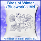 A Birds of Winter (Bluework) Design Pack