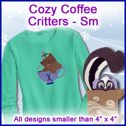 A Cozy Coffee Critters Design Pack