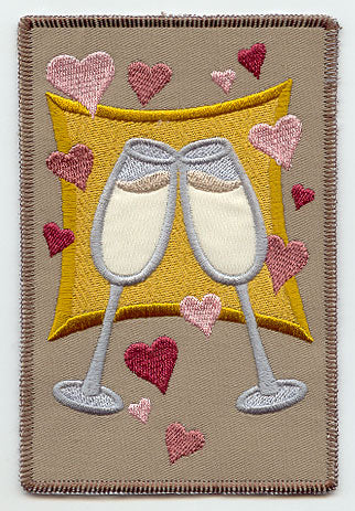 Champagne Toast (Postcard) (In-the-Hoop)