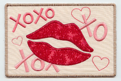 Sealed with a Kiss (Postcard) (In-the-Hoop)