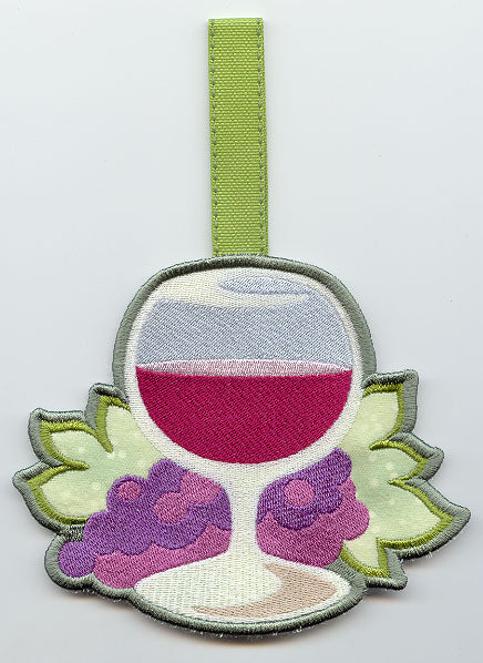 Whimsical Wine Towel Topper (In-the-Hoop)