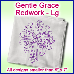A Gentle Grace Redwork Design Pack