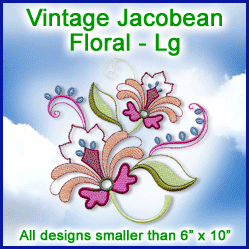 A Vintage Jacobean Floral Design Pack