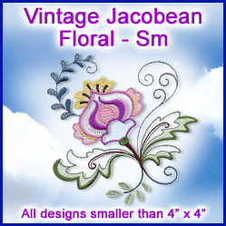 A Vintage Jacobean Floral Design Pack