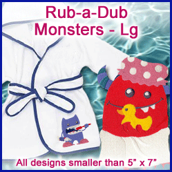 A Rub-a-Dub Monsters Design Pack