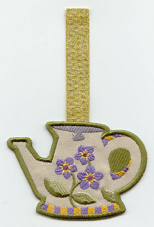 Towel Topper - Forget-Me-Not Watering Can (In-the-Hoop)