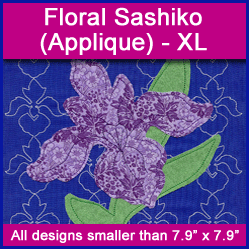 A Floral Sashiko (Applique) Design Pack
