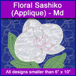 A Floral Sashiko (Applique) Design Pack