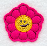 Happy Flower Bookmark (Applique) (In-The-Hoop)