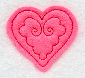 Heart Bookmark (Applique) (In-The-Hoop)