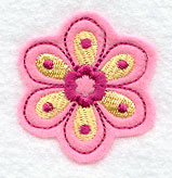 Flower Bookmark (Applique) (In-The-Hoop)