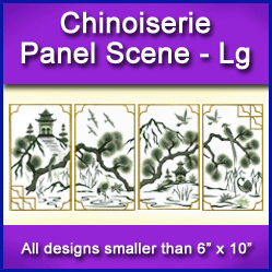 A Chinoiserie Panel Scene Design Pack
