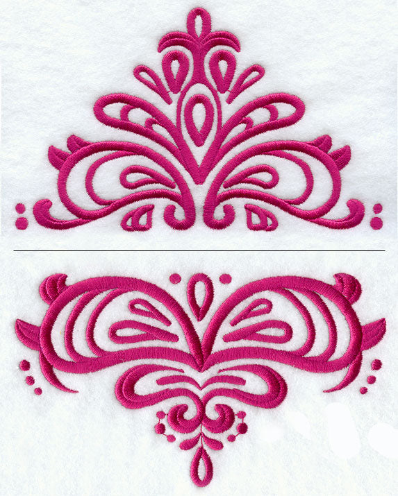 Swirls and Whirls Label (Two Piece)