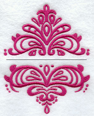 Swirls and Whirls Label (Two Piece)