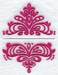 Swirls and Whirls Label (Two Piece)