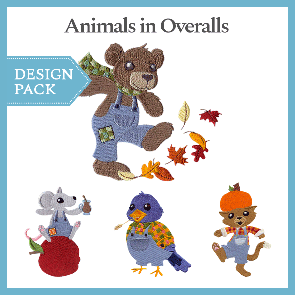 A Animals in Overalls Design Pack