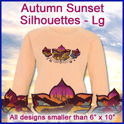 A Autumn Sunset Silhouettes Design Pack