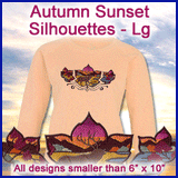 A Autumn Sunset Silhouettes Design Pack