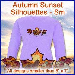 A Autumn Sunset Silhouettes Design Pack