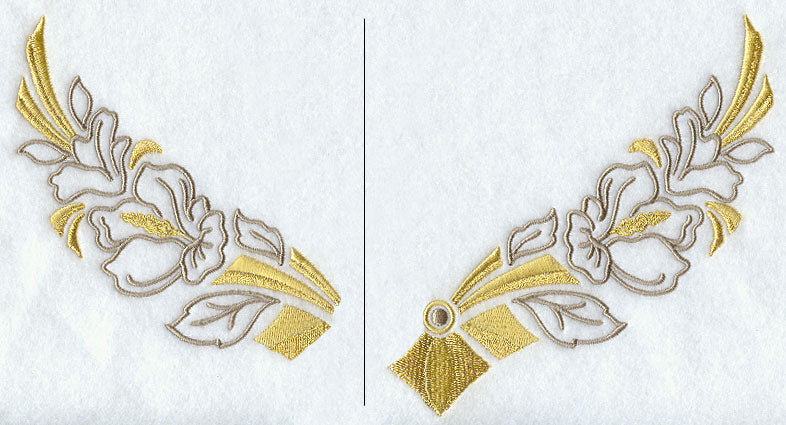 Art Deco Floral Neckline (V-Neck) (Split)