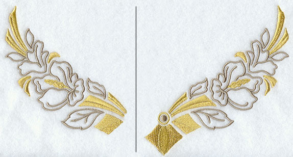 Art Deco Floral Neckline (V-Neck) (Split)