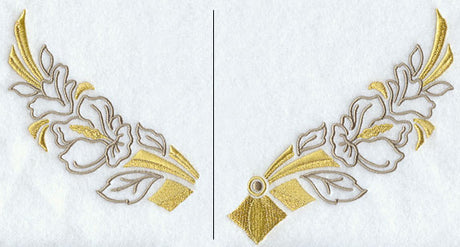 Art Deco Floral Neckline (V-Neck) (Split)