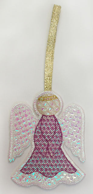 Heavenly Angel Ornament (Mylar) (In-the-Hoop)